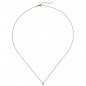 Preview: Collier Kette mit Anhänger 585 Gold Rotgold 1 Diamant Brillant 0,15 ct. 45 cm