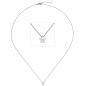 Preview: Collier Kette mit Anhänger 585 Gold Weißgold 1 Diamant Brillant 0,50 ct. 45 cm