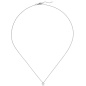 Preview: Collier Kette mit Anhänger 585 Gold Weißgold 1 Diamant Brillant 0,50 ct. 45 cm