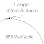 Preview: Collier Kette mit Anhänger 585 Gold Weißgold 1 Diamant Brillant 0,50 ct. 45 cm