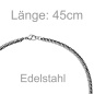 Preview: Kette 2-reihig mit Anhänger Edelstahl 8 Zirkonia und Kristallsteine 45 cm