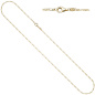 Preview: Figarokette 585 Gold Gelbgold diamantiert 1,7 mm 45 cm Kette Halskette Goldkette