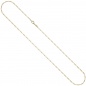 Mobile Preview: Figarokette 585 Gold Gelbgold diamantiert 1,7 mm 50 cm Kette Halskette Goldkette