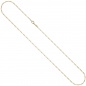 Preview: Figarokette 585 Gold Gelbgold diamantiert 1,7 mm 50 cm Kette Halskette Goldkette