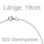Preview: Armband Kleeblatt 925 Sterling Silber 28 Zirkonia 19 cm Glücksbringer