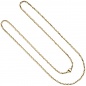 Preview: Halskette Kette Ankerkette Edelstahl gold farben beschichtet 80 cm