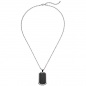 Mobile Preview: Collier Kette mit Anhänger Edelstahl schwarz beschichtet 55 cm Halskette