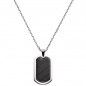 Mobile Preview: Collier Kette mit Anhänger Edelstahl schwarz beschichtet 55 cm Halskette