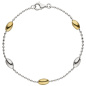 Preview: Armband 925 Sterling Silber bicolor vergoldet 19 cm Silberarmband