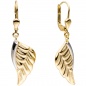 Preview: Schmuck-Set Flügel Engelsflügel 333 Gold Gelbgold bicolor mit Kette 45 cm