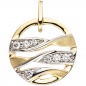 Preview: Schmuck-Set 333 Gold Gelbgold mit Zirkonia Ohrringe und Kette 42 cm