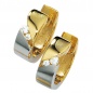 Preview: Schmuck-Set 333 Gold Gelbgold bicolor 7 Zirkonia Ohrringe und Kette 42 cm