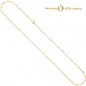Preview: Schmuck-Set 585 Gelbgold bicolor 3 Perlen 4 Diamanten Ohrringe und Kette 42 cm