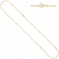 Preview: Schmuck-Set 585 Gelbgold bicolor 3 Perlen 4 Diamanten Ohrringe und Kette 42 cm