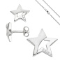 Preview: Kinder Schmuck-Set Stern 925 Sterling Silber mit Zirkonia und Kette 38 cm