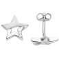 Preview: Kinder Schmuck-Set Stern 925 Sterling Silber mit Zirkonia und Kette 38 cm