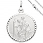 Preview: Anhänger Schutzpatron Christopherus 925 Sterling Silber mit Kette 42 cm