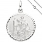 Preview: Anhänger Schutzpatron Christopherus 925 Sterling Silber mit Kette 50 cm