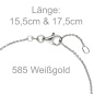Preview: Armband 585 Gold Weißgold 7 Diamanten Brillanten 17,5 cm Weißgoldarmband