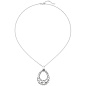 Preview: Collier Halskette Tropfen 925 Sterling Silber 45 cm Kette Silberkette
