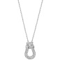 Preview: Collier 925 Sterling Silber 64 Zirkonia 45 cm Silberkette Karabiner