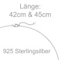 Preview: Collier 925 Sterling Silber 64 Zirkonia 45 cm Silberkette Karabiner