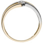 Preview: Damen Ring 333 Gold Gelbgold Weißgold bicolor 1 Zirkonia Goldring