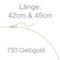 Preview: Collier 750 Gold Gelbgold 1 Diamant Brillant 45 cm
