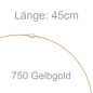 Preview: Collier 750 Gold Gelbgold 1 Diamant Brillant 45 cm