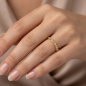 Preview: Damen Ring Kugel 333 Gold Gelbgold 11 Zirkonia Goldring Kugelring