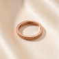 Preview: Damen Ring schmal 925 Sterling Silber rotgold vergoldet mit Struktur