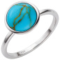 Preview: Damen Ring 925 Sterling Silber 1 Türkis-Imitation Silberring