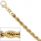 Preview: Kordelarmband 585 Gold Gelbgold 21 cm Armband Goldarmband