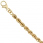 Preview: Kordelarmband 585 Gold Gelbgold 21 cm Armband Goldarmband