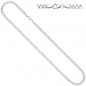 Preview: Panzerkette 925 Sterling Silber 50 cm Kette Halskette Silberkette Karabiner