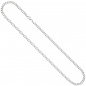 Preview: Panzerkette 925 Sterling Silber 50 cm Kette Halskette Silberkette Karabiner