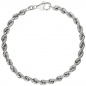 Preview: Kordelarmband 925 Sterling Silber massiv 19 cm Armband Silberarmband