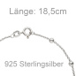Preview: Armband mit kleinen Kugeln 925 Sterling Silber 18,5 cm