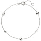 Preview: Armband Herz Kugel 925 Sterling Silber 19 cm Silberarmband