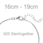 Preview: Armband 925 Sterling Silber 1 Zirkonia 19 cm Silberarmband