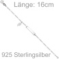 Preview: Schildband Flügel 925 Sterling Silber diamantiert 13 Zirkonia 16 cm