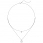 Preview: Collier Halskette 925 Sterling Silber 5 Zirkonia 44 cm