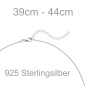 Preview: Collier Halskette 925 Sterling Silber 5 Zirkonia 44 cm