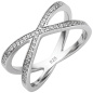 Preview: Damen Ring 925 Sterling Silber 49 Zirkonia Silberring