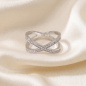 Preview: Damen Ring 925 Sterling Silber 49 Zirkonia Silberring