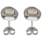 Preview: Ohrstecker 925 Sterling Silber 2 Rosenquarze 44 Zirkonia Ohrringe Silberohrringe