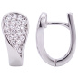 Preview: Creolen 925 Sterling Silber 44 Zirkonia Ohrringe Silberohrringe