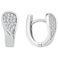 Preview: Creolen 925 Sterling Silber 44 Zirkonia Ohrringe Silberohrringe