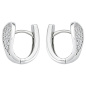 Preview: Creolen 925 Sterling Silber 44 Zirkonia Ohrringe Silberohrringe