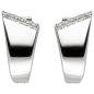 Preview: Creolen 925 Sterling Silber 24 Zirkonia Ohrringe Silbercreolen Silberohrringe